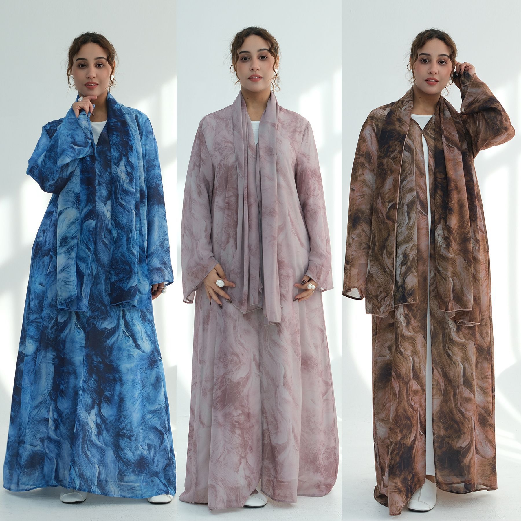 Wholesale Chiffon Open Abaya O - Embroidery Online review and price