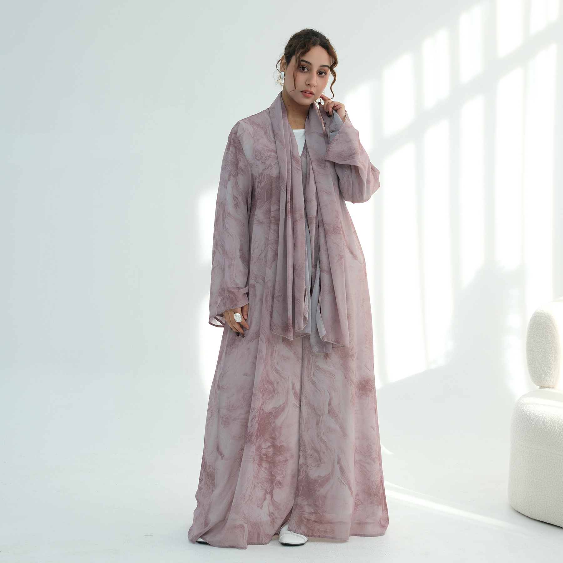 Wholesale Chiffon Open Abaya O - Embroidery Online review and price
