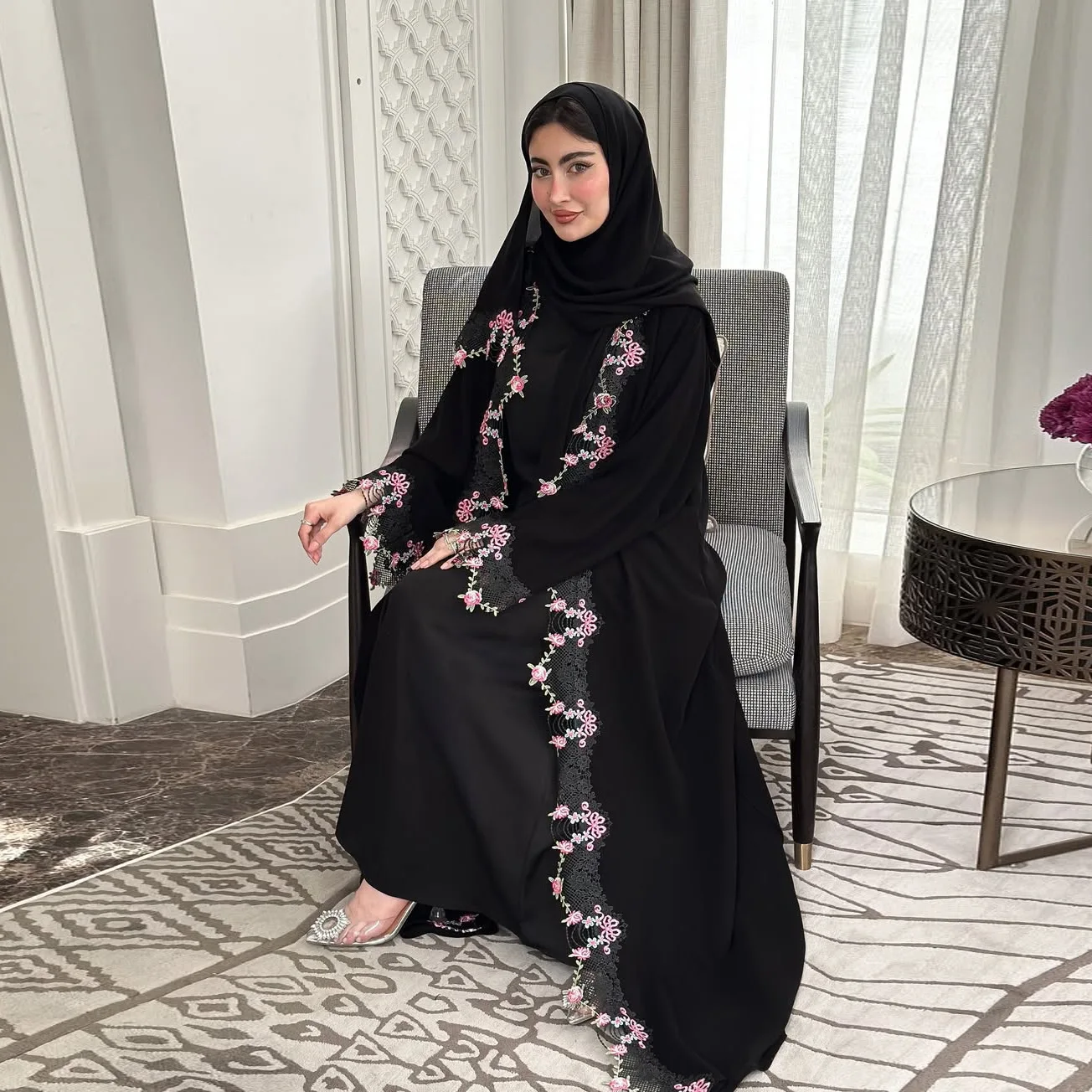 Black Embroidery Kimono Jalabi - Embroidery Kebaya review and price