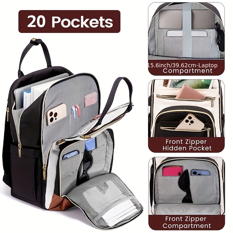 Women Two Tone Laptop Backpack - Embroidery Bag review and price