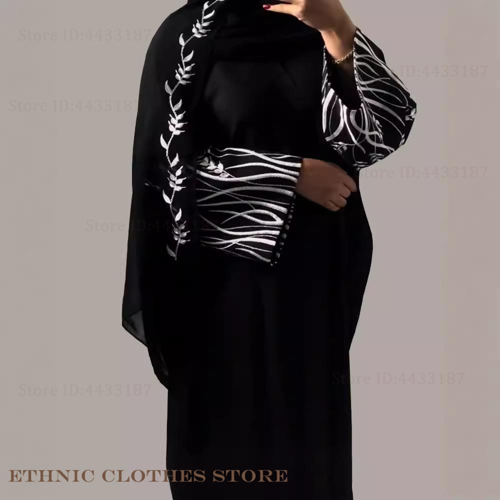Muslim Women Dress Elegant Bla - Embroidery Kebaya review and price