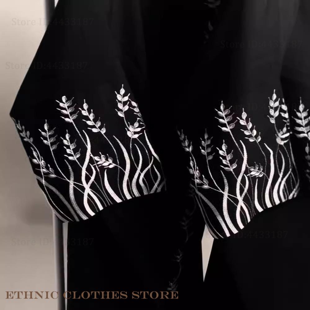 Muslim Women Dress Elegant Bla - Embroidery Kebaya review and price