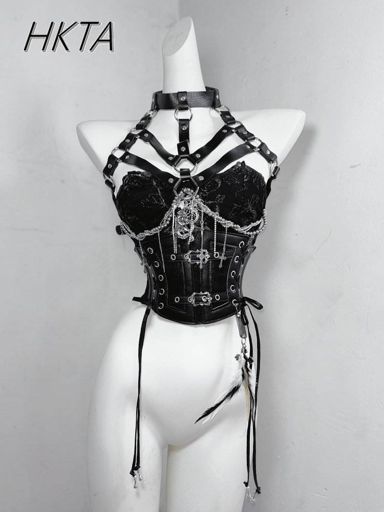 Dark Style Goth Metal Chain Wa - Embroidery Rose review and price