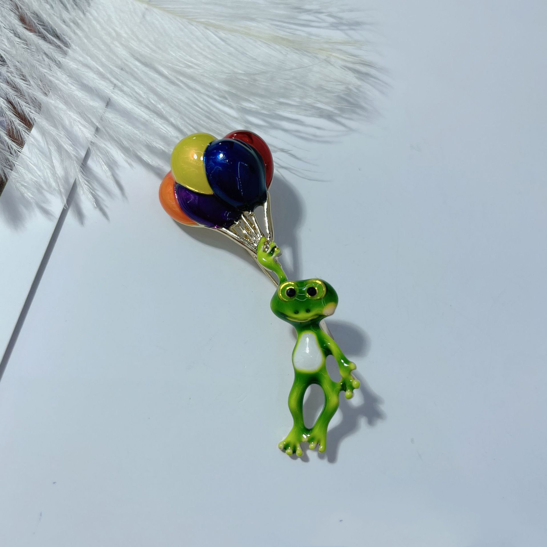 Vivid Frog Holding Colorful Ba - Embroidery Bali review and price